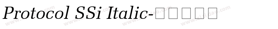 Protocol SSi Italic字体转换